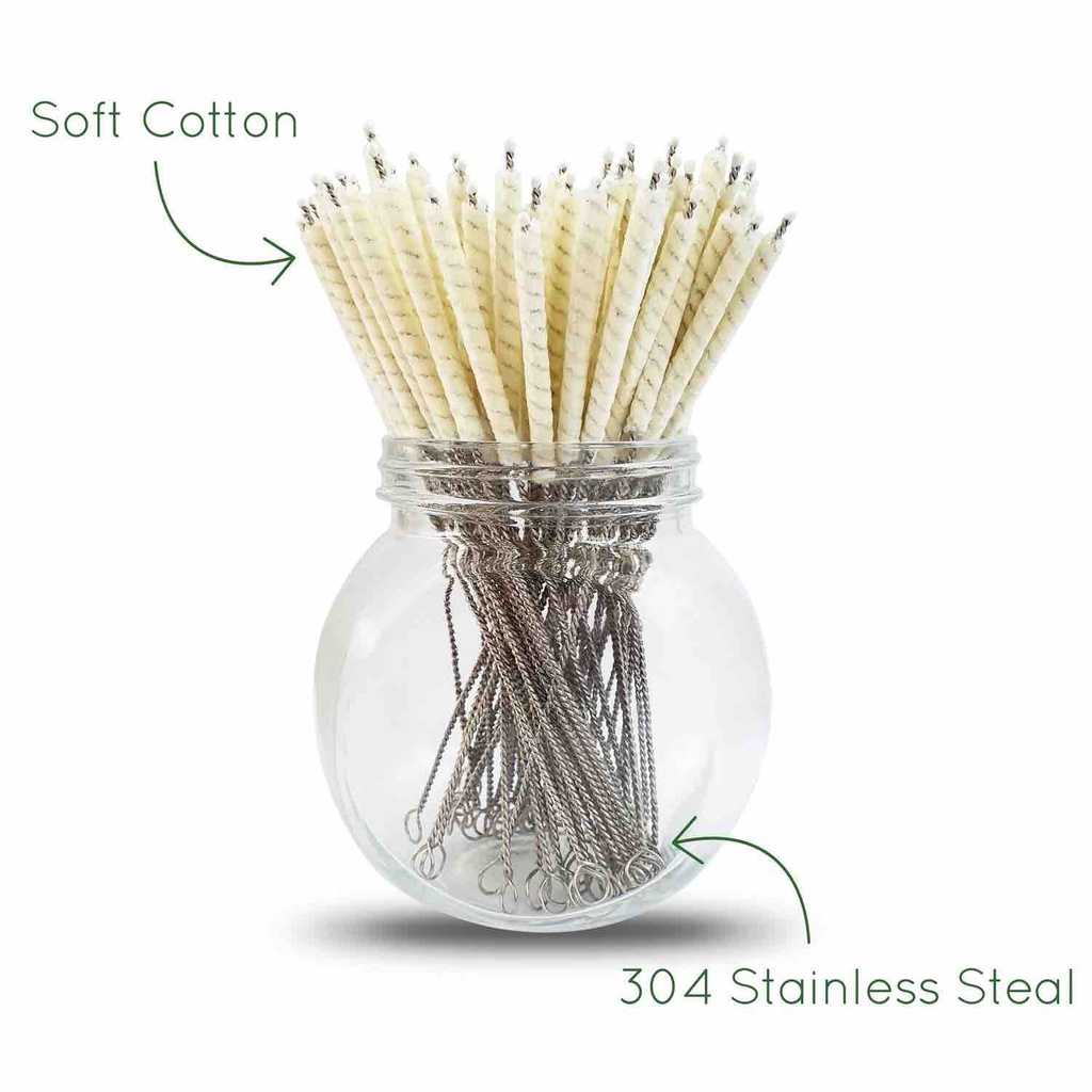Brosse en coton pour paille de 6 mm - à partir de 6 ans