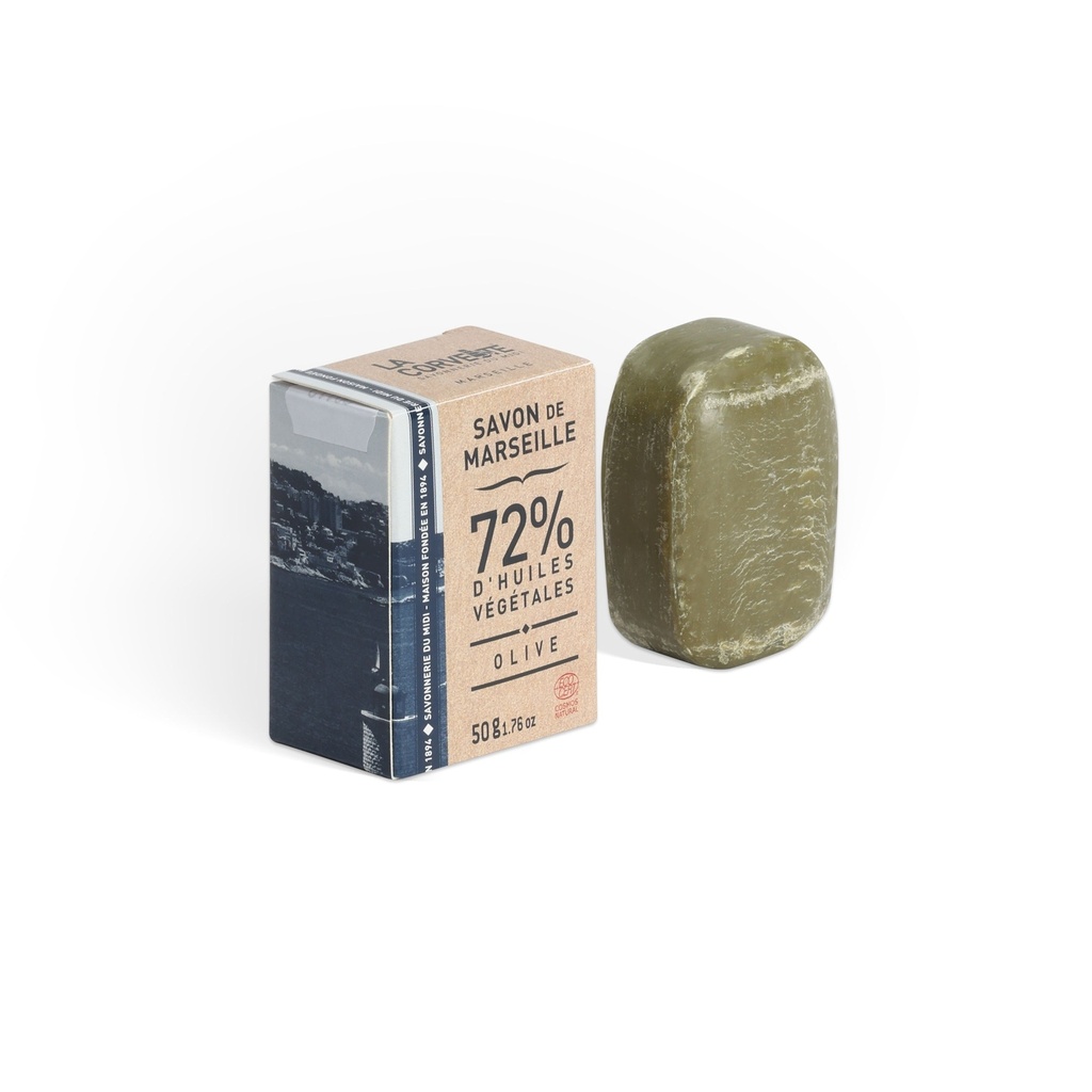 Savon de Marseille Olive 72% - Le Galet - 50 g – Ecocert – dès la naissance