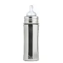 Evolutieve RVS Fles Pura - Speen met gemiddeld debiet 3m+ - 325ml (verschillende kleuren) - vanaf 3 maanden