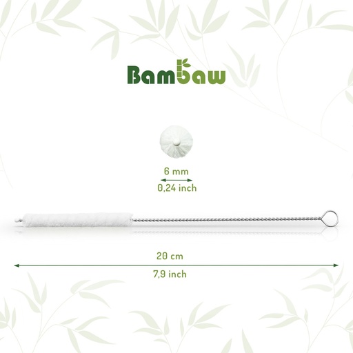 [BAM-E06-1003] Brosse en coton pour paille de 6 mm - à partir de 6 ans